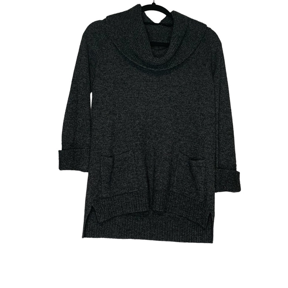 Cynthia Rowley grey wool blend cowl neck‎ tunic sweater. Size M